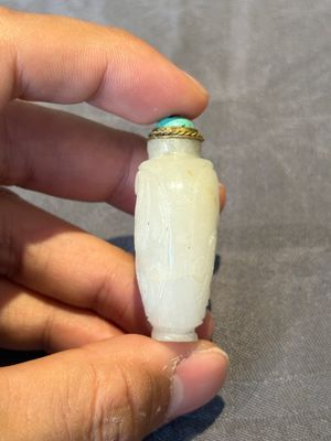 Six various Chinese hardstone and jade snuff bottles, 19/20th C. — 照片 21