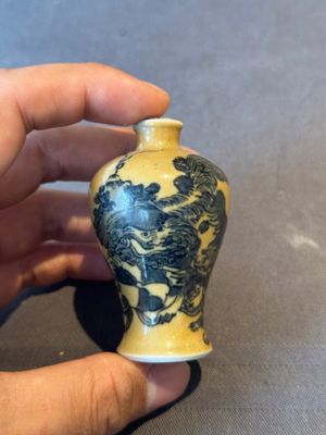 Six various Chinese porcelain and glass snuff bottles, 19th C. — foto 12