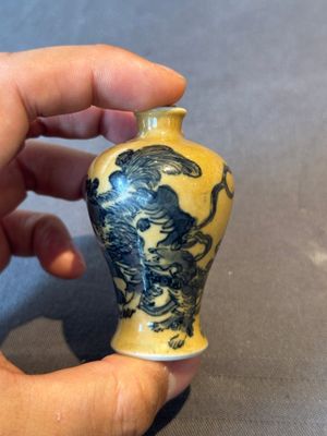 Six various Chinese porcelain and glass snuff bottles, 19th C. — foto 13