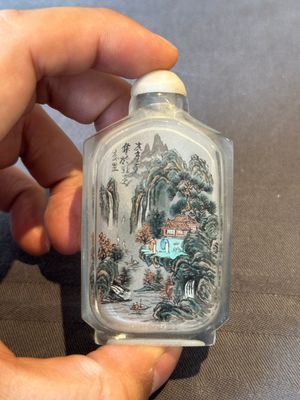 Six various Chinese porcelain and glass snuff bottles, 19th C. — foto 24