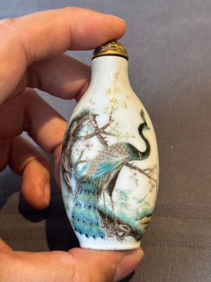 Six various Chinese porcelain and glass snuff bottles, 19th C. — foto 9