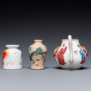 Six various Chinese vases and a 'Wu Shuang Pu' jug, 19/20th C. — photo 11