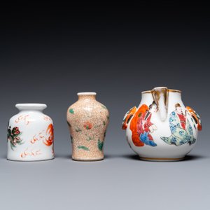 Six various Chinese vases and a 'Wu Shuang Pu' jug, 19/20th C. — photo 9
