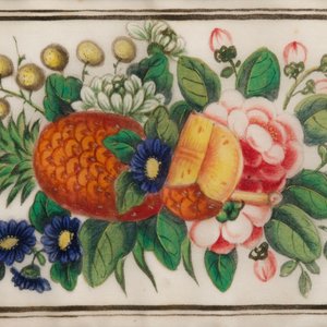 Six various framed Chinese rice paper paintings, Canton, 19th C. — photo 11