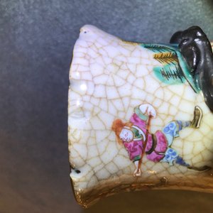 Six vases en porcelaine de Chine famille rose et verte, 19ème — photo 10
