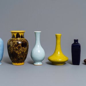 Six vases en porcelaine de Chine monochrome, 19ème — photo 5