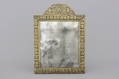 Spiegellijst Louis XIII in verguld koper, 17e eeuw