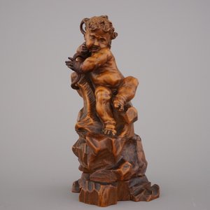 Statue sculptée en bois de buis (buxus) de Hercules avec serpent, env. 1620 — photo 8
