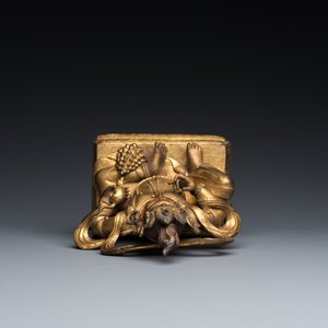 Statuette de Jambhala en bronze doré, Sino-Tibet, 18ème — photo 6