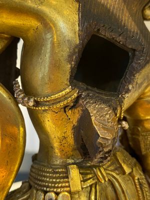 Statuette de Sarvabouddha Dakini en bronze doré, Sino-Tibet, probablement 15ème — photo 14