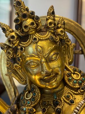 Statuette de Sarvabouddha Dakini en bronze doré, Sino-Tibet, probablement 15ème — photo 19