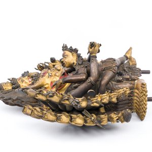 Statuette de Yamantaka en bronze doré, Sino-Tibet, probablement 17/18ème — photo 6