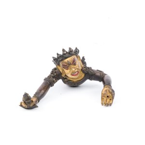 Statuette de Yamantaka en bronze doré, Sino-Tibet, probablement 17/18ème — photo 9