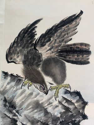 Su Yunchang 蘇運昌 and Dong Liangguan 董良觀: 'Eagle', ink and colour on paper, 20th C. — foto 3