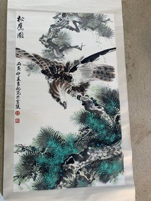 Su Yunchang 蘇運昌 and Dong Liangguan 董良觀: 'Eagle', ink and colour on paper, 20th C. — foto 7
