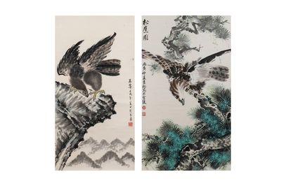 Su Yunchang 蘇運昌 and Dong Liangguan 董良觀: 'Eagle', ink and colour on paper, 20th C.