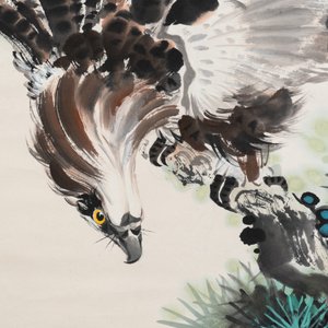 Su Yunchang 蘇運昌 and Dong Liangguan 董良觀: 'Eagle', ink and colour on paper, 20th C. — foto 5