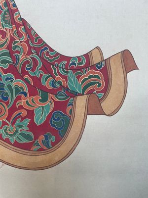 Sun Yunsheng 孫雲生 (1918-2000): 'Dancing female', ink and colour on paper, dated 1979 — foto 13
