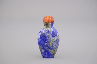 Tabatière chinoise en lapis lazuli poli