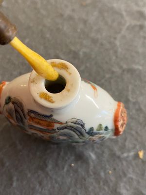 Tabatière en porcelaine de Chine famille rose, marque de Qianlong, 19ème — photo 5