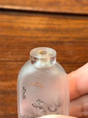 Tabatière en verre peint à intérieur, signée Ma Shaoxuan 馬少宣, Chine, 19/20ème — photo 6