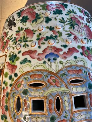 Tabouret en porcelaine de Chine famille rose, 19ème — photo 11
