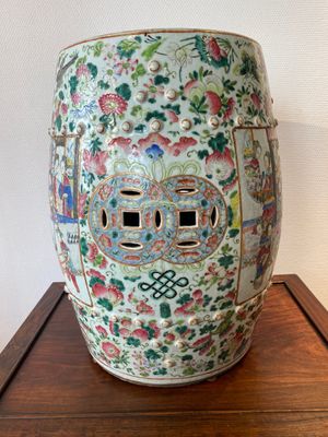Tabouret en porcelaine de Chine famille rose, 19ème — photo 2