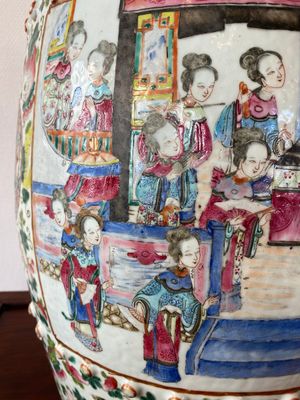 Tabouret en porcelaine de Chine famille rose, 19ème — photo 7