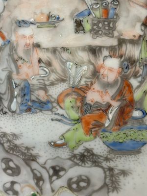 Tabouret en porcelaine de Chine famille verte de Canton à décor figuratif, 19ème — photo 12