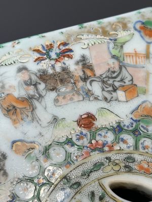 Tabouret en porcelaine de Chine famille verte de Canton à décor figuratif, 19ème — photo 8