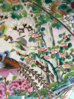 Tazza en porcelaine de Chine famille rose de Canton à décor de phénix, 19ème — photo 3