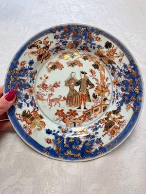 TBC A pair of Chinese verte-Imari 'Governor Duff' plates, Yongzheng — foto 2