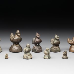 Ten Burmese bronze bird-form opium weights, 18/19th C. — foto 1