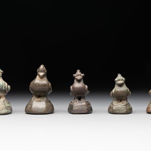 Ten Burmese bronze bird-form opium weights, 18/19th C. — foto 2