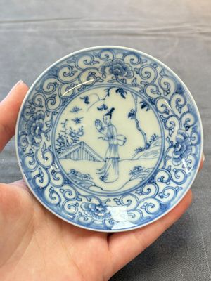 Ten Chinese blue and white cups and eleven saucers, Kangxi — 照片 1
