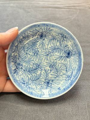 Ten Chinese blue and white cups and eleven saucers, Kangxi — 照片 19