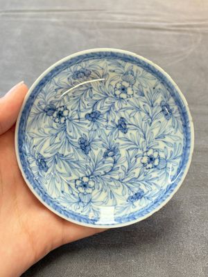 Ten Chinese blue and white cups and eleven saucers, Kangxi — 照片 21