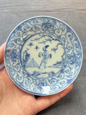 Ten Chinese blue and white cups and eleven saucers, Kangxi — 照片 3