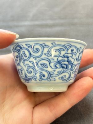 Ten Chinese blue and white cups and eleven saucers, Kangxi — 照片 65