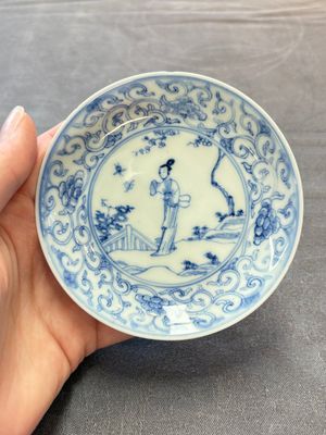 Ten Chinese blue and white cups and eleven saucers, Kangxi — 照片 7