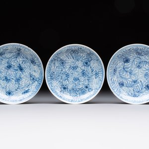Ten Chinese blue and white cups and eleven saucers, Kangxi — 照片 4