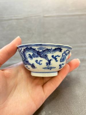 Ten Chinese blue and white cups and nine saucers, Kangxi mark, 19th C. — 照片 32