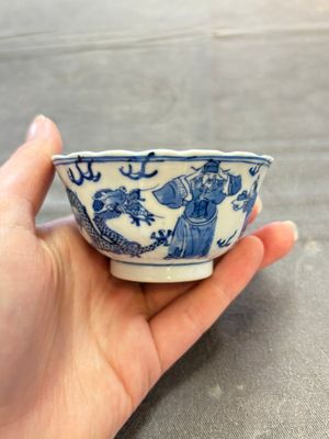 Ten Chinese blue and white cups and nine saucers, Kangxi mark, 19th C. — 照片 52