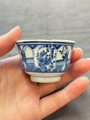 Ten Chinese blue and white cups and nine saucers, Kangxi mark, 19th C. — 照片 55