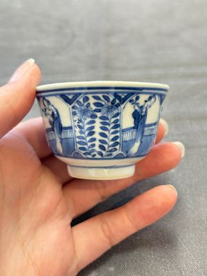 Ten Chinese blue and white cups and nine saucers, Kangxi mark, 19th C. — 照片 56