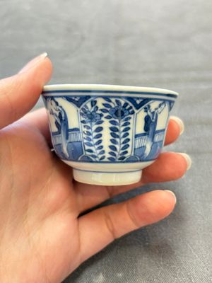 Ten Chinese blue and white cups and nine saucers, Kangxi mark, 19th C. — 照片 58