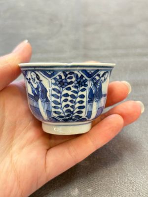 Ten Chinese blue and white cups and nine saucers, Kangxi mark, 19th C. — 照片 63