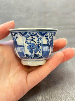 Ten Chinese blue and white cups and nine saucers, Kangxi mark, 19th C. — 照片 64