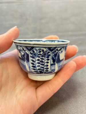 Ten Chinese blue and white cups and nine saucers, Kangxi mark, 19th C. — 照片 70