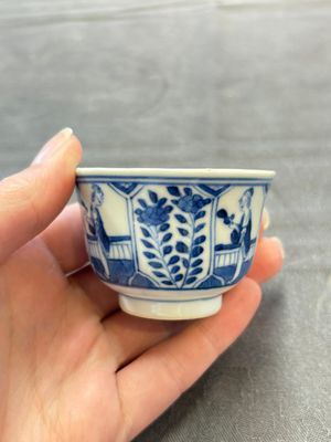 Ten Chinese blue and white cups and nine saucers, Kangxi mark, 19th C. — 照片 73